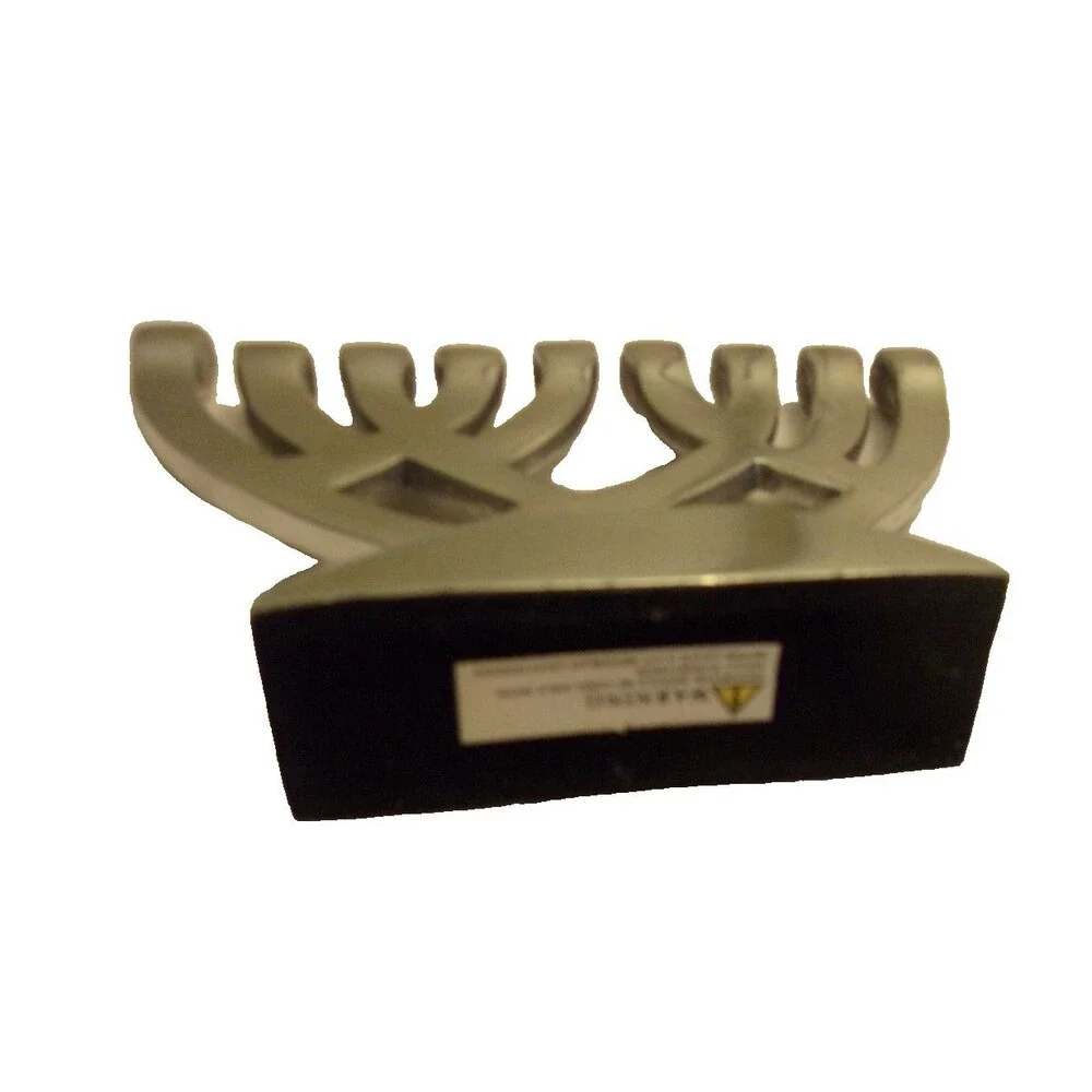 Menorah Silver Blue White Enamel Inlays + Ceamic Decoration Hanukkah Chanukah